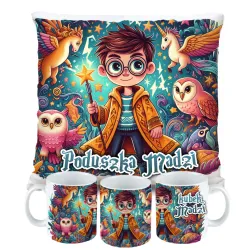 Magiczny zestaw prezentowy Poduszka i Kubek dla czarodzieja do szkoły magii
